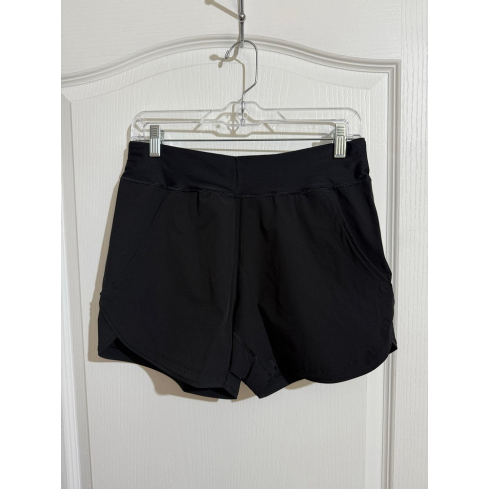 Women's Lands' End Black Athletic Shorts 4P